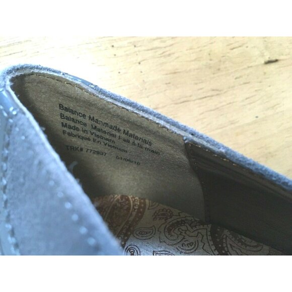 New In Box Hush Puppies Steps Women Heels Stiletos Size 7W Gray Leather Slip On - Picture 5 of 6